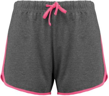 Kariban ProAct | Dámské sportovní kalhoty grey heather/fluo pink S