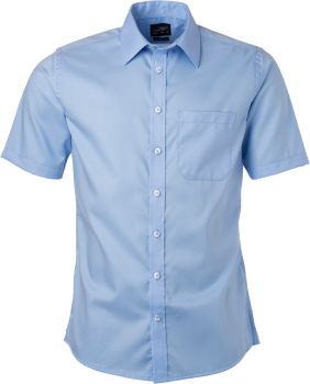 James & Nicholson | Mikro keprová košile s krátkým rukávem light blue M