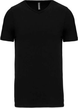 MEN'S SHORT-SLEEVED V-NECK T-SHIRT Black XL