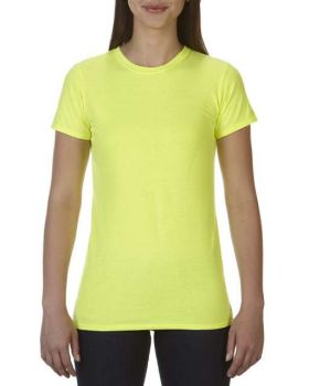 LADIES' LIGHTWEIGHT FITTED TEE Neon Yellow XL
