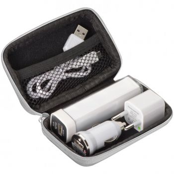 Cestovná sada - Power Bank White