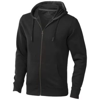 Unisex mikina Arora s kapucí, zip v celé délce 300 g/m² Černá L