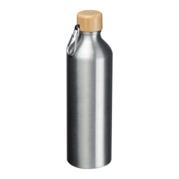 Fľaša z recyklovaného hliníka sivá
