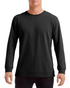 UNISEX LIGHT TERRY CREW Black L