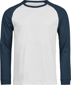 Tee Jays | Baseballové tričko s dlouhým rukávem "Unlabeled" white/ink S