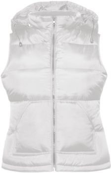B&C | Dámská vesta s kapucí white L