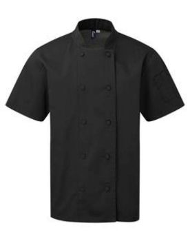 CHEF'S COOLCHECKER® SHORT SLEEVE JACKET Black M