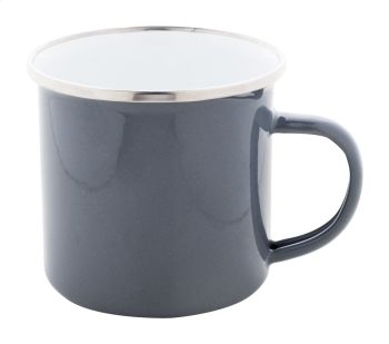 Enavint smaltovaný hrnček grey , white