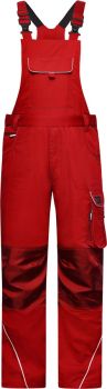 James & Nicholson | Pracovní kalhoty s laclem - Solid red (102)