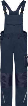 James & Nicholson | Pracovní kalhoty s laclem - Strong navy/navy (66)