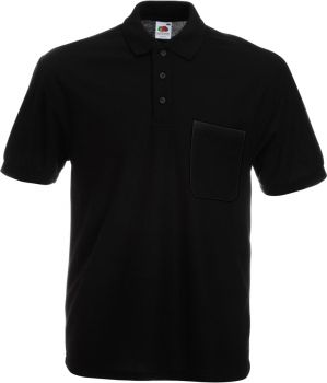 F.O.L. | Piqué polo s náprsní kapsou black S