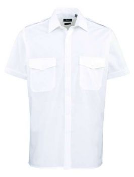 MEN’S SHORT SLEEVE PILOT SHIRT White M