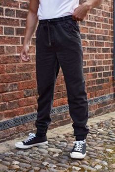 'ARTISAN' CHEF'S JOGGING TROUSERS Black Denim L