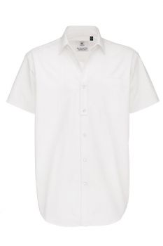 B&C | Keprová košile s krátkým rukávem white M