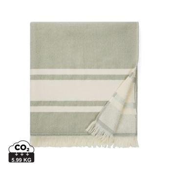Hamam osuška VINGA Tolo zelená, off white