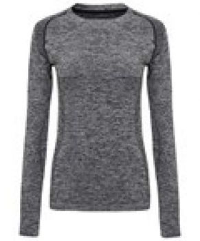 WOMEN'S SEAMLESS '3D FIT' MULTI-SPORT PERFORMANCE LONG SLEEVE TOP Charcoal S