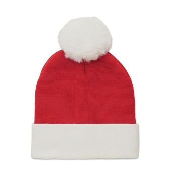 MENSA Vánoční pletená čepice red