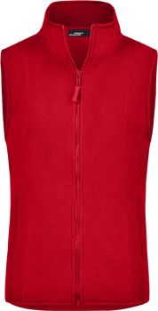 James & Nicholson | Dámská mikrofleecová vesta red XL