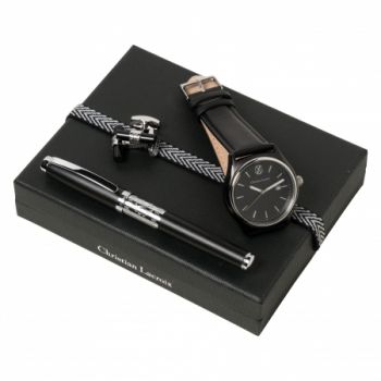 Set More Black (rollerball pen, watch & cufflinks)