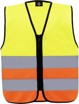 Korntex | Dětská bezpečnostní vesta hi vis yellow/hi vis orange XS