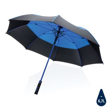 27" vetruodolný auto-open dáždnik Impact zo 190T RPET AWARE™ modrá