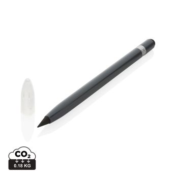 Nekonečná ceruzka z hliníka s gumou sivá