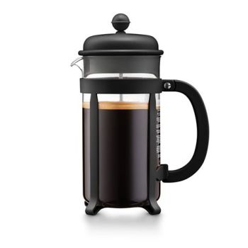 JAVA 1L. Kanvica na kávu French press 1L Čierna