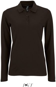 SOL'S | Dámské piqué polo s dlouhým rukávem black S