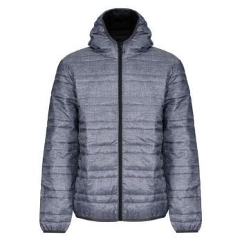 HOODED PACKAWAY FIREDOWN JACKET Marl Grey/Black M