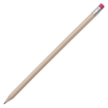 WOODEN tužka,  růžová/přírodní
