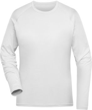 James & Nicholson | Dámské sportovní tričko s dlouhým rukávem white L