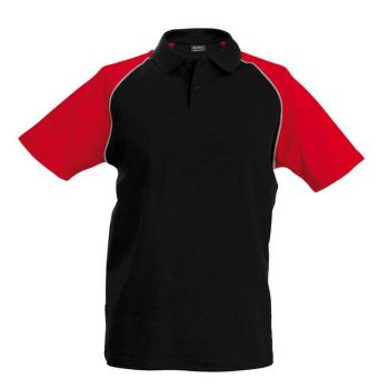 BASEBALL - SHORT-SLEEVED POLO SHIRT Black/Red L