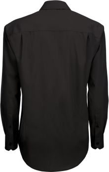 B&C | Košile ze smíšeného popelínu s dlouhým rukávem black XXL