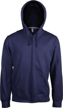 MEN'S FULL ZIP HOODED SWEATSHIRT Navy L