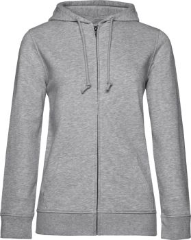 B&C | Dámská mikina s kapucí z bio bavlny heather grey M