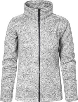 Promodoro | Dámská pletená fleecová bunda heather grey L