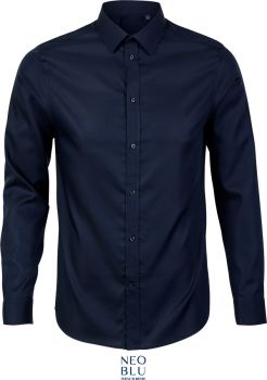NEOBLU | Mikro keprová košile s dlouhým rukávem night blue L