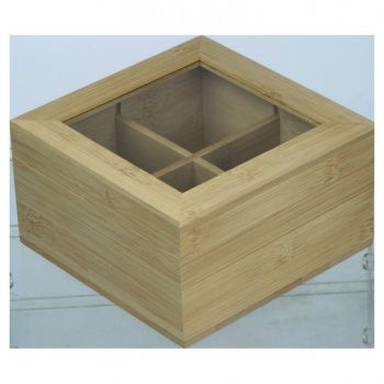 Bambusová krabička na čaj Beige