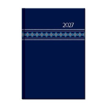 Týždenný diár A5 FOLK modrý 2027