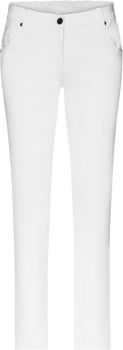 James & Nicholson | Dámské elastické kalhoty white (46)