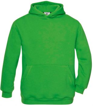 B&C | Dětská mikina s kapucí real green 12-14
