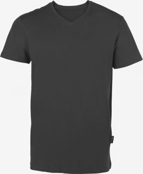 HRM | Pánské luxusní tričko s výstřihem do V dark grey XL