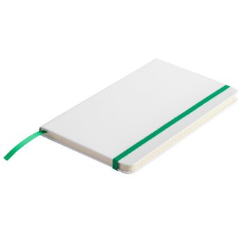 CARMONA zápisník s linkovanými stranami 130x210 / 160 stran,  zelená/bílá