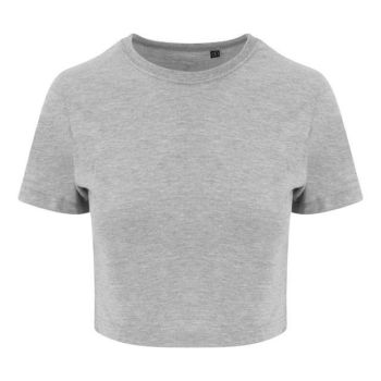 WOMEN'S TRI-BLEND CROPPED T Heather Grey S