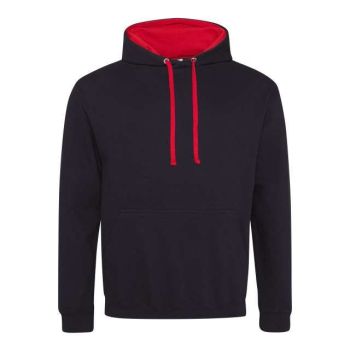 VARSITY HOODIE Jet Black/Fire Red M