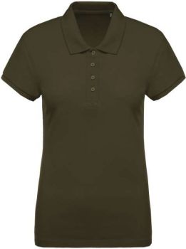 LADIES’ ORGANIC PIQUÉ SHORT-SLEEVED POLO SHIRT Mossy Green 2XL