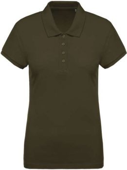 LADIES’ ORGANIC PIQUÉ SHORT-SLEEVED POLO SHIRT Mossy Green 2XL