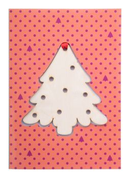 TreeCard Vianočná pohľadnica, vianočný stromček natural