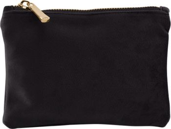 BagBase | Sametová toaletní taška black onyx L