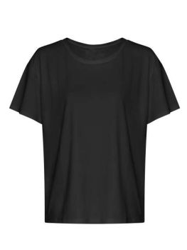 WOMEN'S OPEN BACK T Jet Black M